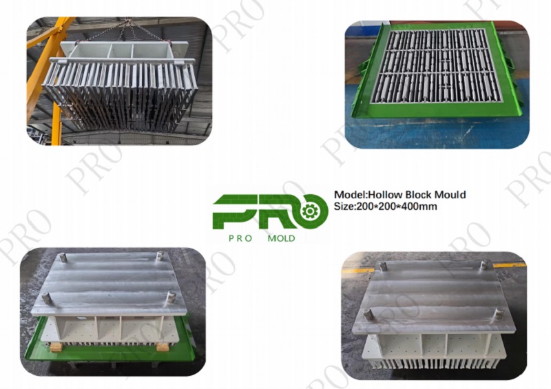 Stampi per blocchi cavi di fascia alta PRO MOLD consegnati con successo in Arabia Saudita per le macchine per la produzione di mattoni POYATOS Stampi per blocchi cavi di fascia alta PRO MOLD consegnati con successo in Arabia Saudita per le macchine per la produzione di mattoni POYATOS