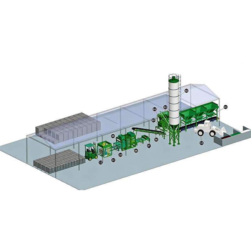 Macchina per la produzione di mattoni a blocchi cavi