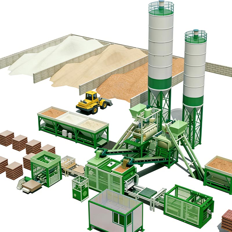 Macchina per la produzione di mattoni a blocchi finitrice